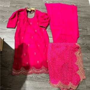 HOT PINK PALLAZZO SUIT